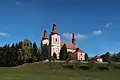 Pohled na kostel od jihozápadu