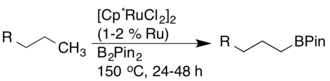 Borylace pomocí rutheniového katalyzátoru