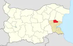 Obština na mapě Bulharska