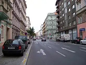 Pohled od Sokolské ulice