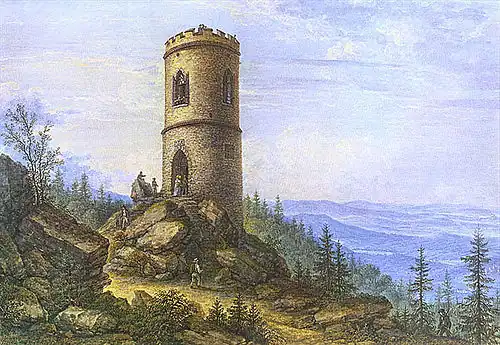 Rozhledna na Kleti (po 1825)