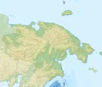 Hranice vyznačuje Čukotský autonomní okruh