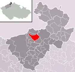 Růžová na mapě