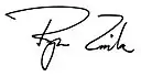 Ryan Zinke, podpis