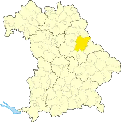 Zemský okres Schwandorf na mapě Bavorska
