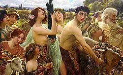 Sláva přírodě (Ave natura) 1910, dílo představující římský průvod k Ceres, bohyni pšenice. Práce italského Cesare Saccaggiho