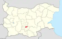 Obština na mapě Bulharska