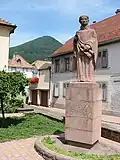 Socha sv. Fulrada (opat ze Saint-Denis v 8. století)