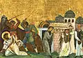 Svatý apoštol Timotej – přenesení ostatků do chrámu svatých Apoštolů, Menologium císaře Basileia II.