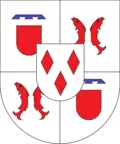 Erb rodu Salm-Reifferscheid v podobě užívané v l. 1455/56-1600.