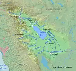 Oblast Saltonského prolomu se Salton Sea