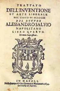 Salviova kniha Trattato dell'inventione et arte liberale del gioco degli scacci