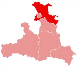 okres Salcburk-okolí na mapě Salcburska