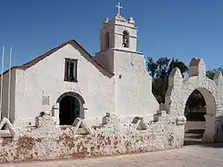Hliněný kostel v San Pedro de Atacama (Chile)