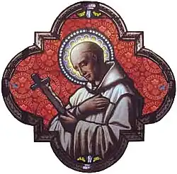 Sv. Bruno, vitráž kartouzy La Torre (dnes klášter Santo Stefano del Bosco)