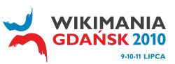 Logo konference Wikimania 2010, held in Gdańsk, Poland