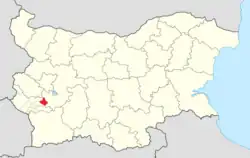 Obština na mapě Bulharska
