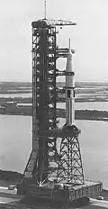 Saturn I na startovací rampě 39.