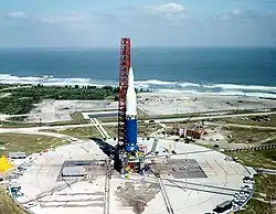 Saturn I na odpalovací rampě, mise SA-3, 25. dubna 1962