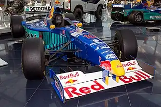 Vůz C16 of Johnny Herbert on display at the Hangar-7 Museum.