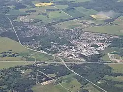 Letecký pohled na město v roce 2015