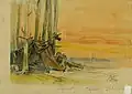 scénický návrh Karla Štapfera (F. Schiller: Valštejn, Národní divadlo, 1909)