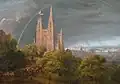 Středověké město s procesím