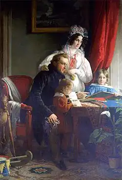 August Breuner-Enckevoirth s manželkou, obraz z r. 1834 (autor: Friedrich von Amerling).