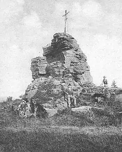 Vyhlídka U Křížku (Schnuppstein) na začátku 20. století