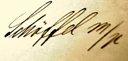 Josef Schöffel, podpis