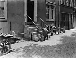 Čištění na Spiegelgracht v Amsterdamu, 1933