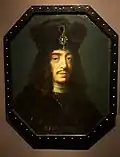 Polský a švédský král Jan Kazimír II. Vasa s broží na čepici, kolem 1665