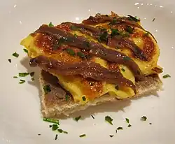 Skotský woodcock s vejcem a ančovičkami