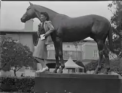 Seabiscuitova socha v Santa Anita Park
