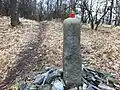 Kamenný křížek na vrcholu Sedla u Jelče