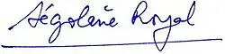 Ségolène Royalová, podpis