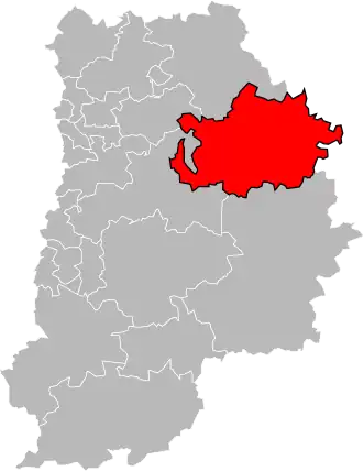 Kanton na mapě departementu Seine-et-Marne