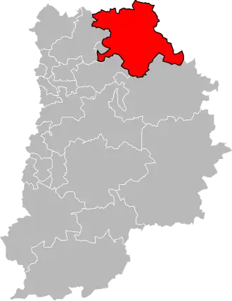 Kanton na mapě departementu Seine-et-Marne