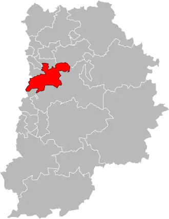 Kanton na mapě departementu Seine-et-Marne