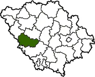 Poloha rajónu v Poltavské oblasti
