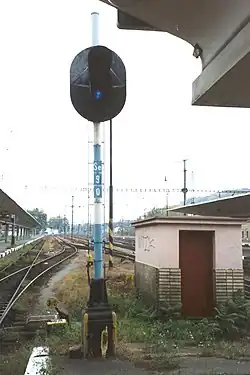 Seřaďovací návěstidlo v žst. Praha Smíchov