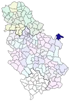 Opština Kladovo na mapě