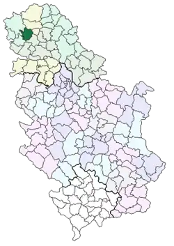 Opština Kula na mapě