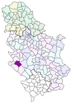 Opština Nova Varoš na mapě