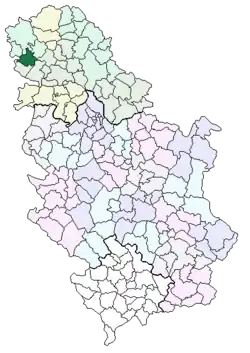 Opština Odžaci na mapě