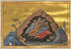 Sedmispáči v Menologiu císaře Basileia II., kolem r.1000