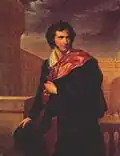 Italský básník Tommaso Sgricci (1789-1836), 1824