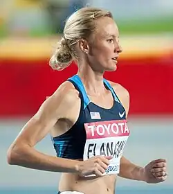 Flanaganová během mistrovství světa v atletice v roce 2011
