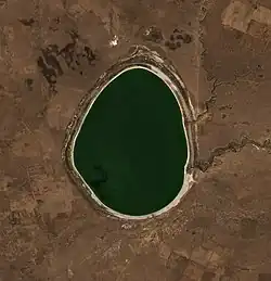 Jezero ze satelitu Sentinel 2 (2021)