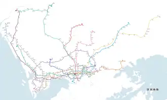 Mapa šenčenského metra